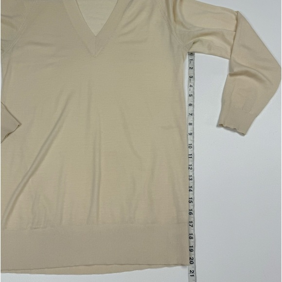 Theory Delrina Preen *Cream Wool Blend Tunic Sweater Medium - Picture 8 of 13